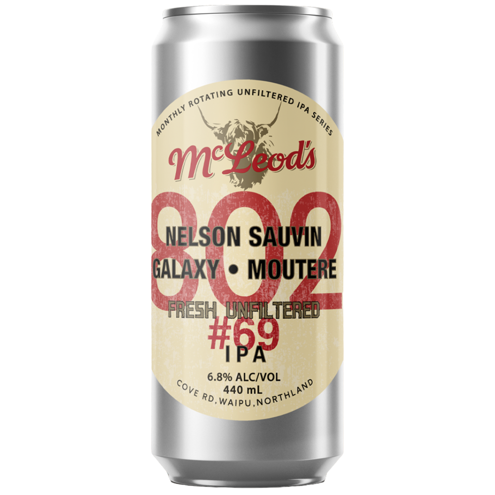 McLeod's 802 #69 Fresh Unfiltered IPA 440mL