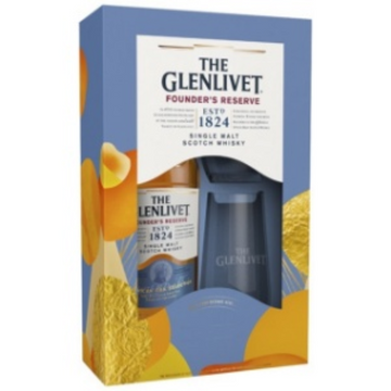 Glenlivet Founders Reserve Single Malt 700mL + 2x Glasses Gift Pack