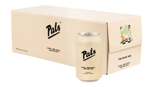 Pals Vodka Beige Pink Guava, Lime & Soda 10x330mL