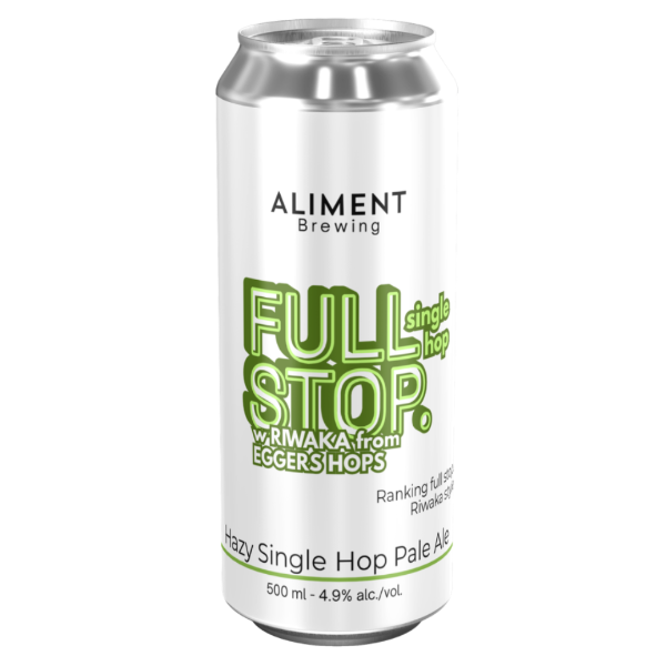 Aliment Brewing Full Stop Single Hop Riwaka Hazy Pale Ale 500ml