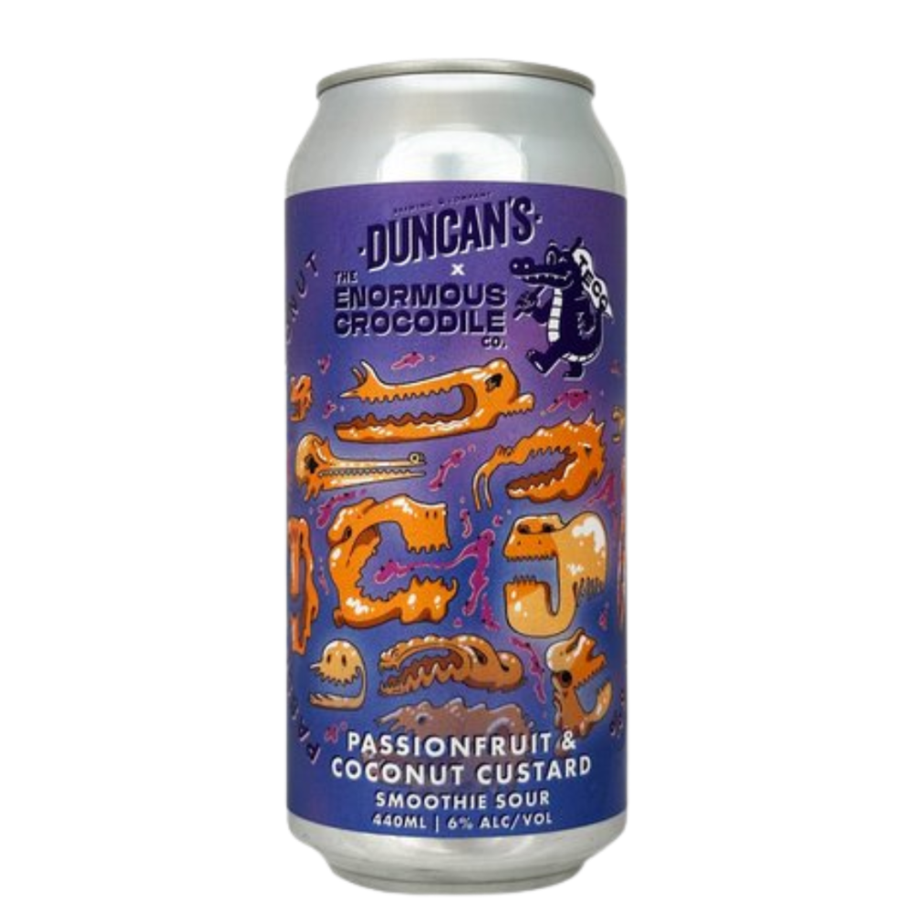 Duncan's X Enormous Crocodile Passionfruit Coconut Custard Smoothie Sour 440mL
