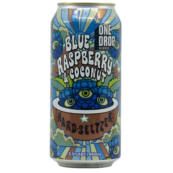 Irish Raspberry Seltzer One Drop Brewing Blue Raspberry & Coconut Hard Seltzer 440mL – Liquor Mart