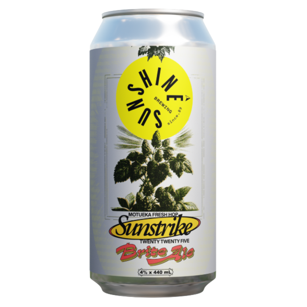 Sunshine Brewing Sunstrike Fresh Hop 2025 Motueka Brite Ale 440mL