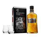 Highland Park 12yo Viking Honour Single Malt 700mL Giftpack w Glasses