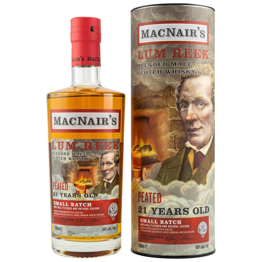 GlenAllachie Macnair's 'Lum Reek' Peated 21yo Blended Whisky 700mL